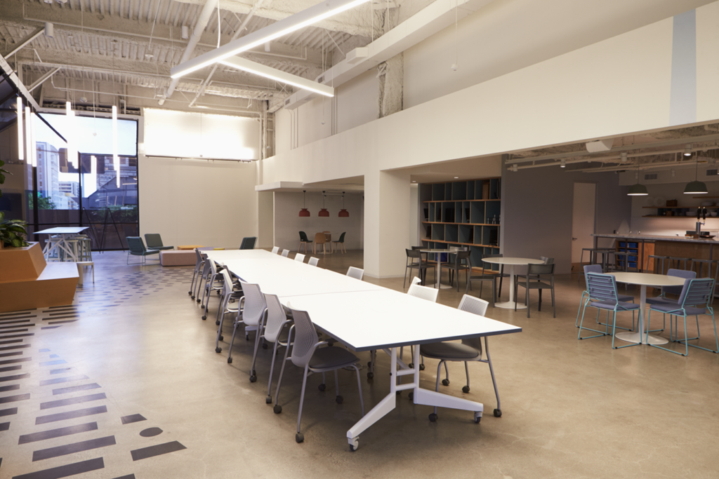 Corporate Office space with a level and polished concrete floor