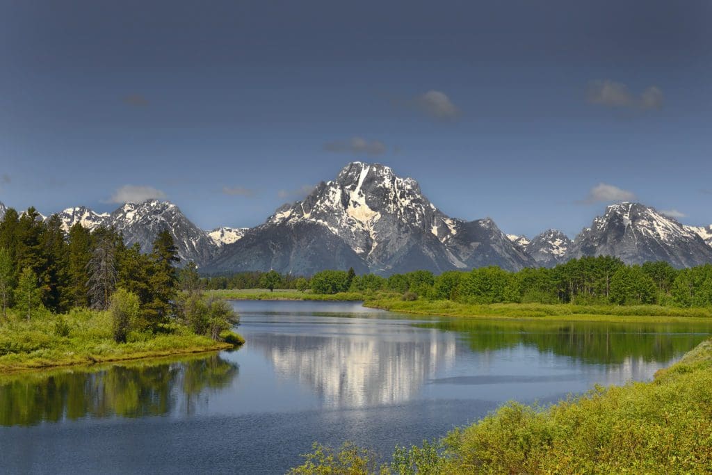 Snake River is in Grand Teton National Park in northwestern Wyoming