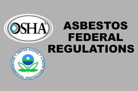 Asbestos Federal Regulations with OSHA and US EPA logos