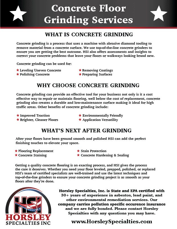 Concrete Grinding Service Flyer