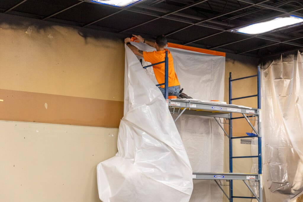 Dust Containment installation by Horsley Specialties